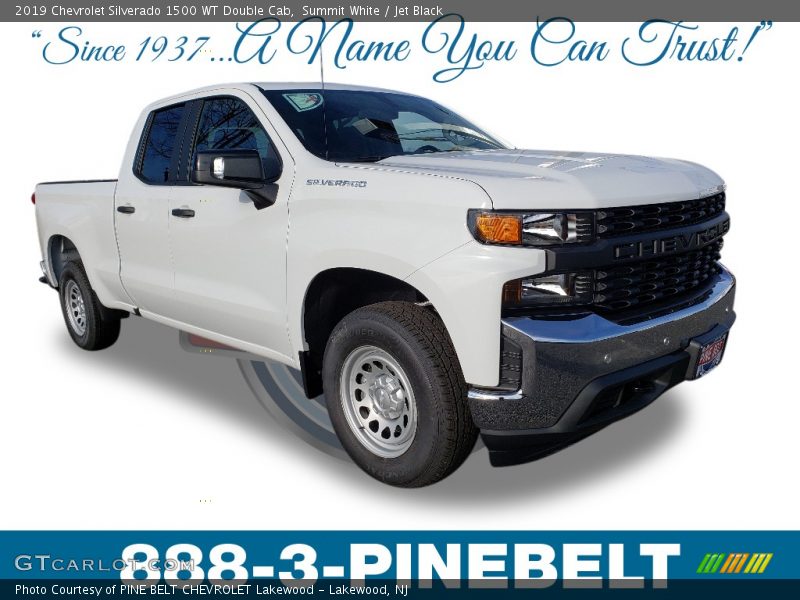 Summit White / Jet Black 2019 Chevrolet Silverado 1500 WT Double Cab