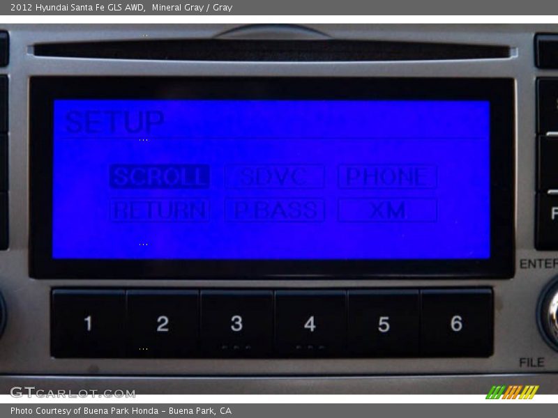 Mineral Gray / Gray 2012 Hyundai Santa Fe GLS AWD