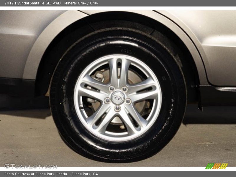Mineral Gray / Gray 2012 Hyundai Santa Fe GLS AWD