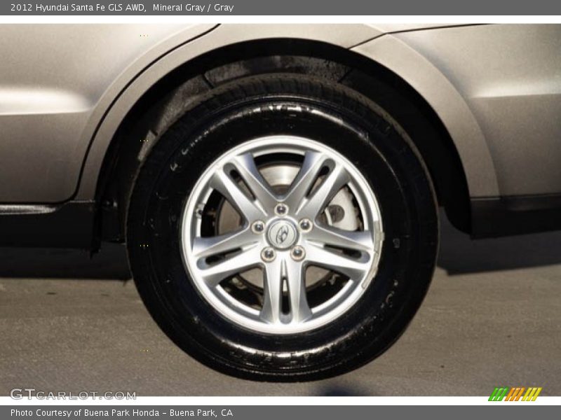 Mineral Gray / Gray 2012 Hyundai Santa Fe GLS AWD