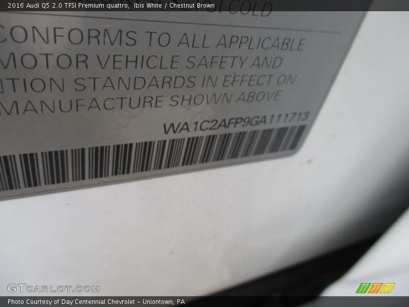 Ibis White / Chestnut Brown 2016 Audi Q5 2.0 TFSI Premium quattro