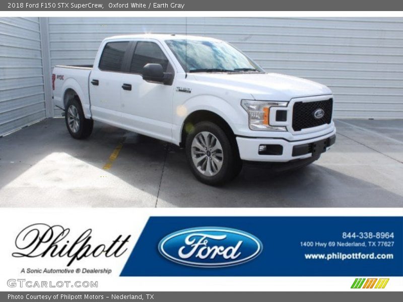 Oxford White / Earth Gray 2018 Ford F150 STX SuperCrew