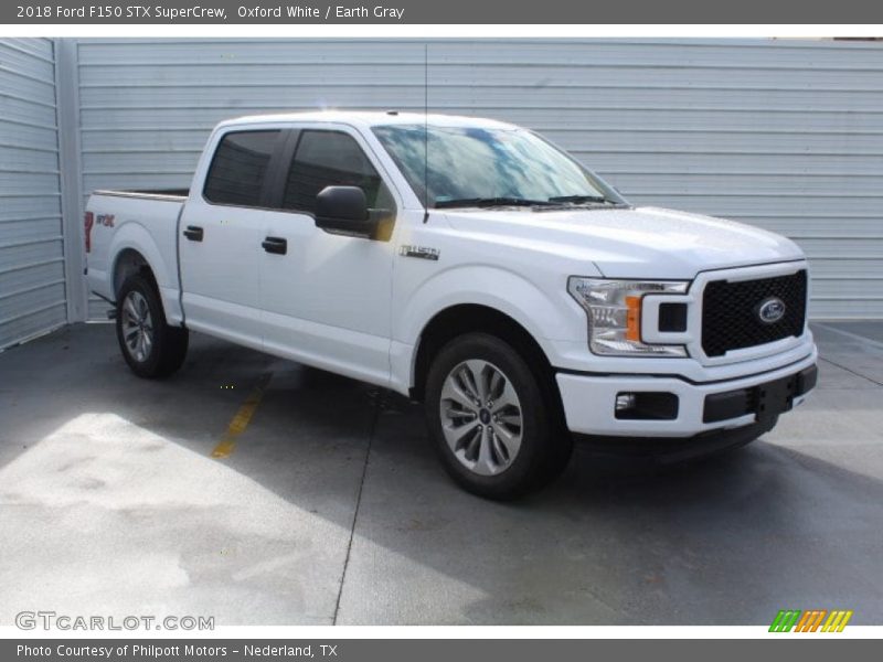 Oxford White / Earth Gray 2018 Ford F150 STX SuperCrew