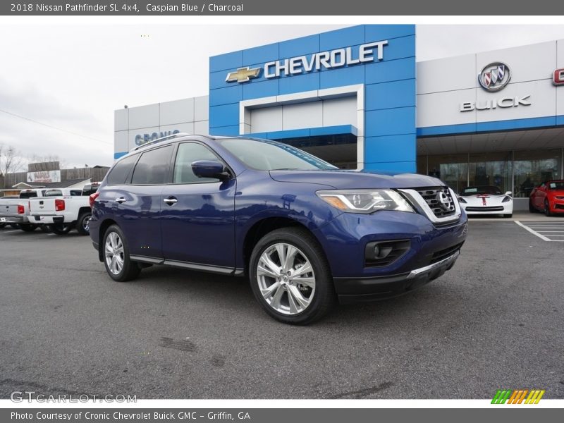 Caspian Blue / Charcoal 2018 Nissan Pathfinder SL 4x4