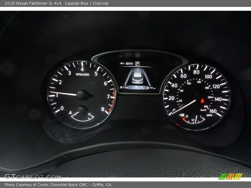Caspian Blue / Charcoal 2018 Nissan Pathfinder SL 4x4