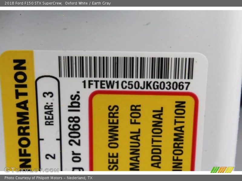 Oxford White / Earth Gray 2018 Ford F150 STX SuperCrew
