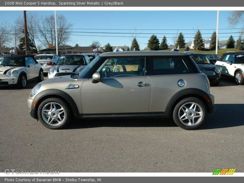 Sparkling Silver Metallic / Grey/Black 2008 Mini Cooper S Hardtop