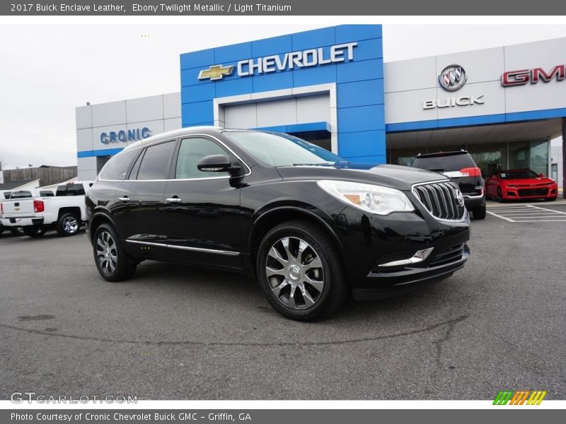 Ebony Twilight Metallic / Light Titanium 2017 Buick Enclave Leather