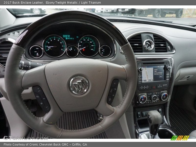 Ebony Twilight Metallic / Light Titanium 2017 Buick Enclave Leather