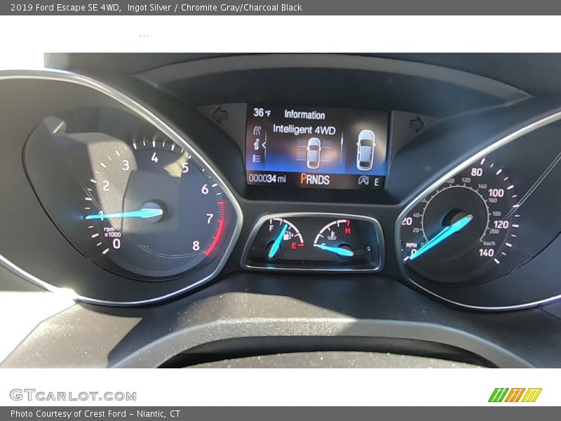 Ingot Silver / Chromite Gray/Charcoal Black 2019 Ford Escape SE 4WD