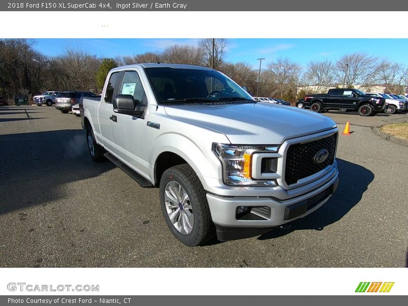 Ingot Silver / Earth Gray 2018 Ford F150 XL SuperCab 4x4