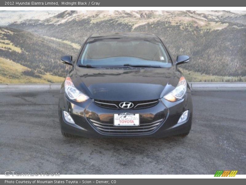 Midnight Black / Gray 2012 Hyundai Elantra Limited