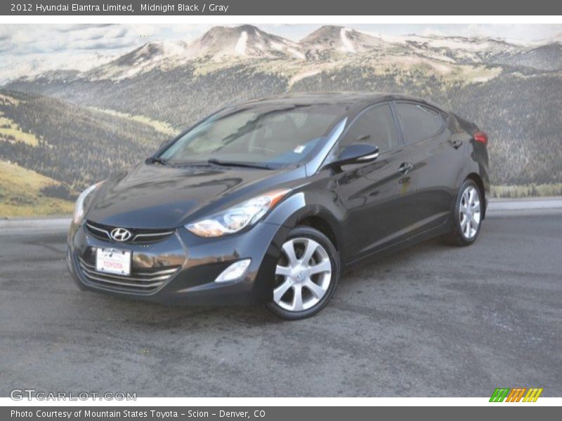 Midnight Black / Gray 2012 Hyundai Elantra Limited