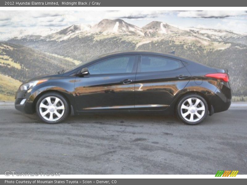 Midnight Black / Gray 2012 Hyundai Elantra Limited