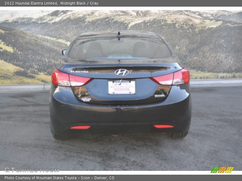 Midnight Black / Gray 2012 Hyundai Elantra Limited