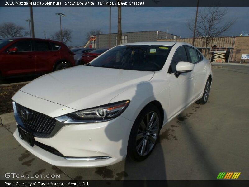 Snowflake White Pearl Mica / Deep Chestnut 2018 Mazda Mazda6 Signature