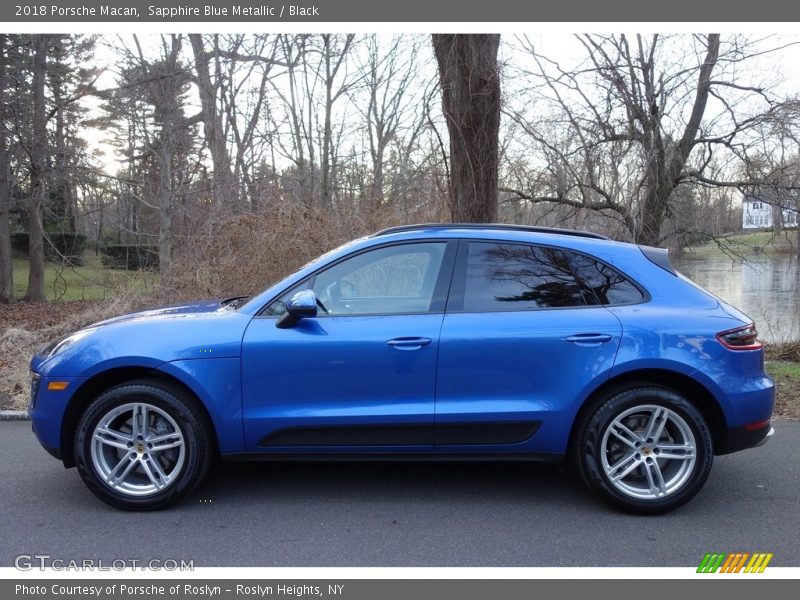 Sapphire Blue Metallic / Black 2018 Porsche Macan