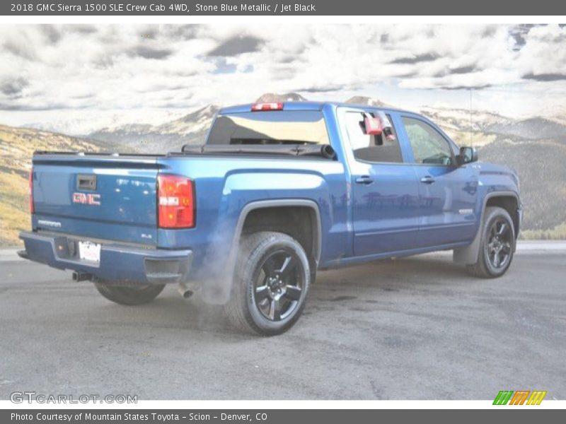 Stone Blue Metallic / Jet Black 2018 GMC Sierra 1500 SLE Crew Cab 4WD