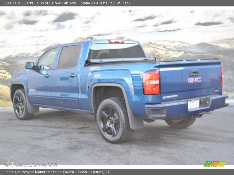 Stone Blue Metallic / Jet Black 2018 GMC Sierra 1500 SLE Crew Cab 4WD