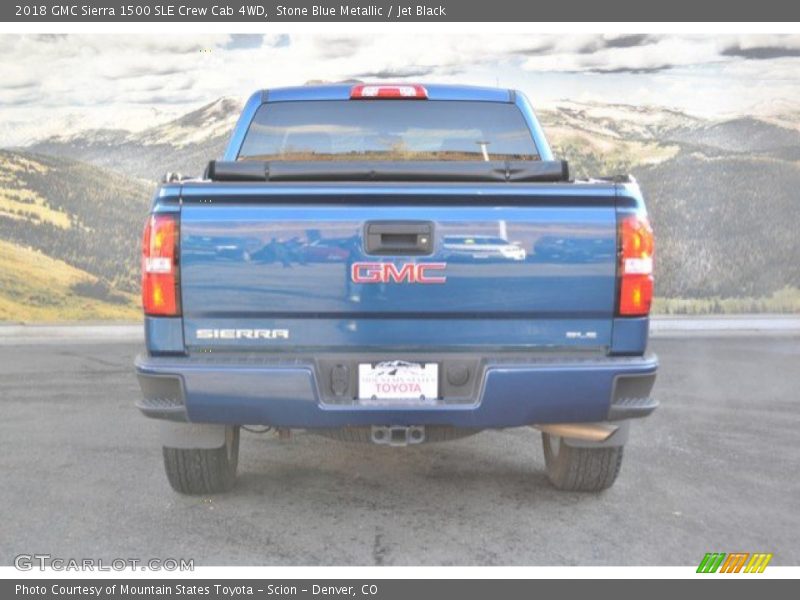 Stone Blue Metallic / Jet Black 2018 GMC Sierra 1500 SLE Crew Cab 4WD