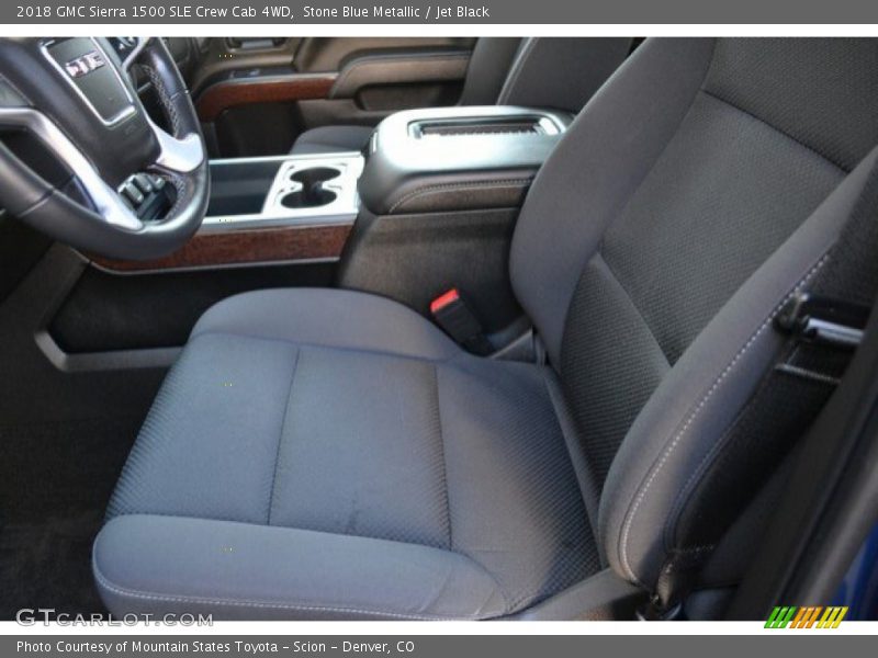 Stone Blue Metallic / Jet Black 2018 GMC Sierra 1500 SLE Crew Cab 4WD