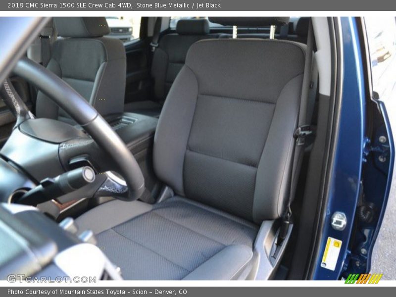 Stone Blue Metallic / Jet Black 2018 GMC Sierra 1500 SLE Crew Cab 4WD