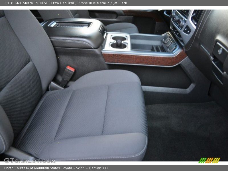 Stone Blue Metallic / Jet Black 2018 GMC Sierra 1500 SLE Crew Cab 4WD