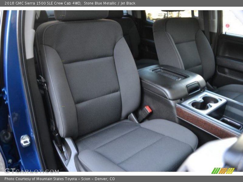 Stone Blue Metallic / Jet Black 2018 GMC Sierra 1500 SLE Crew Cab 4WD