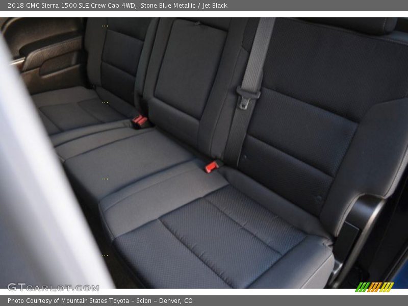 Stone Blue Metallic / Jet Black 2018 GMC Sierra 1500 SLE Crew Cab 4WD
