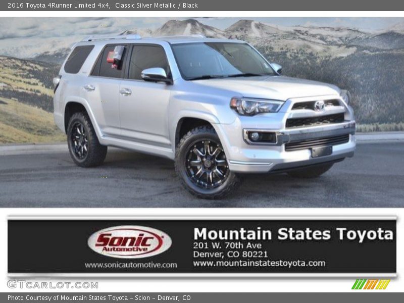 Classic Silver Metallic / Black 2016 Toyota 4Runner Limited 4x4