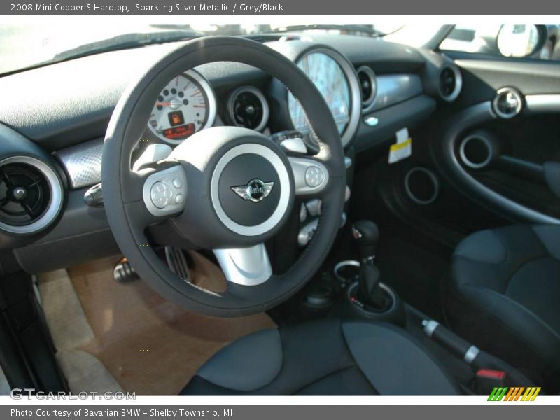 Sparkling Silver Metallic / Grey/Black 2008 Mini Cooper S Hardtop