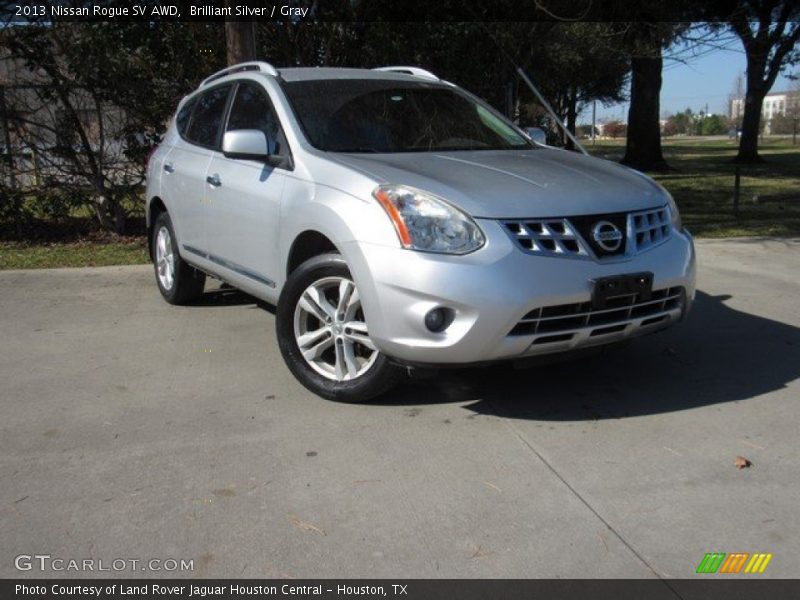 Brilliant Silver / Gray 2013 Nissan Rogue SV AWD