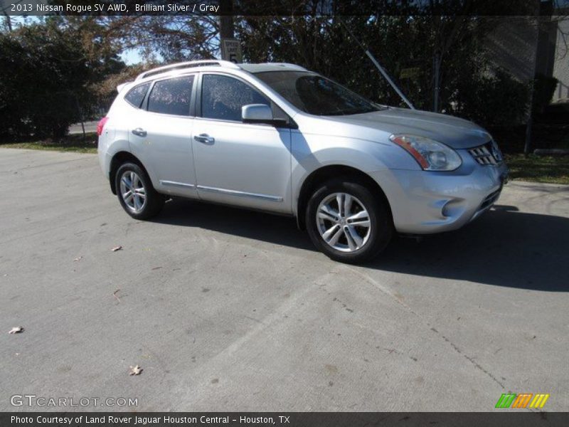 Brilliant Silver / Gray 2013 Nissan Rogue SV AWD