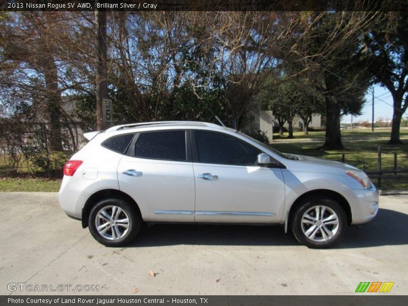 Brilliant Silver / Gray 2013 Nissan Rogue SV AWD