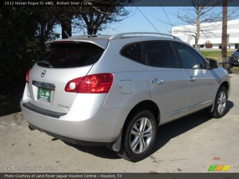 Brilliant Silver / Gray 2013 Nissan Rogue SV AWD