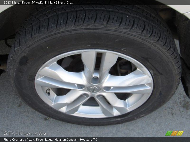 Brilliant Silver / Gray 2013 Nissan Rogue SV AWD