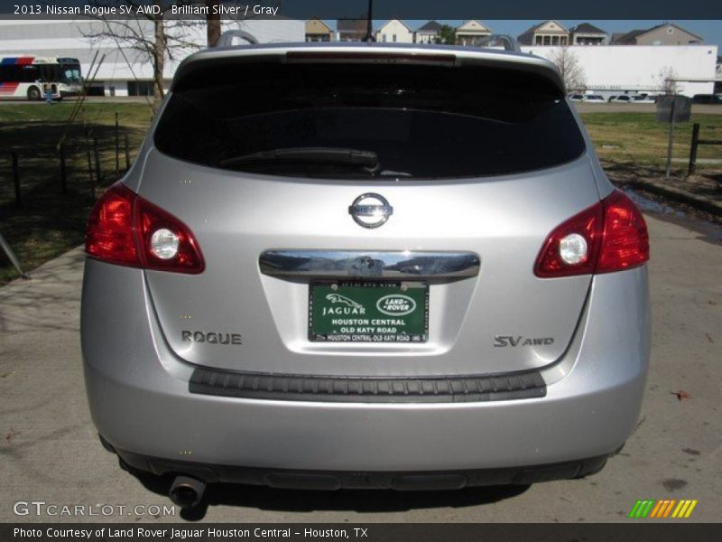 Brilliant Silver / Gray 2013 Nissan Rogue SV AWD