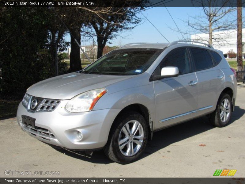 Brilliant Silver / Gray 2013 Nissan Rogue SV AWD
