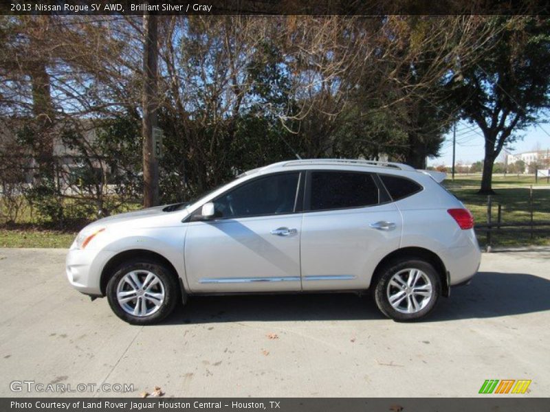 Brilliant Silver / Gray 2013 Nissan Rogue SV AWD