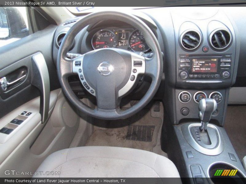 Brilliant Silver / Gray 2013 Nissan Rogue SV AWD