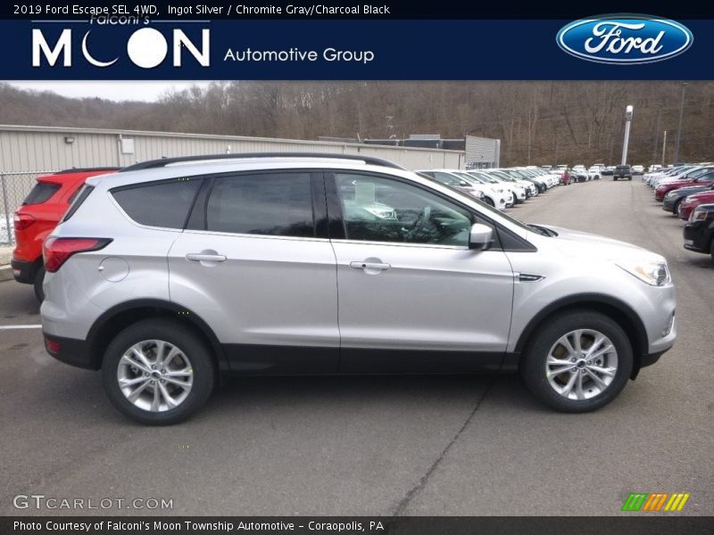 Ingot Silver / Chromite Gray/Charcoal Black 2019 Ford Escape SEL 4WD