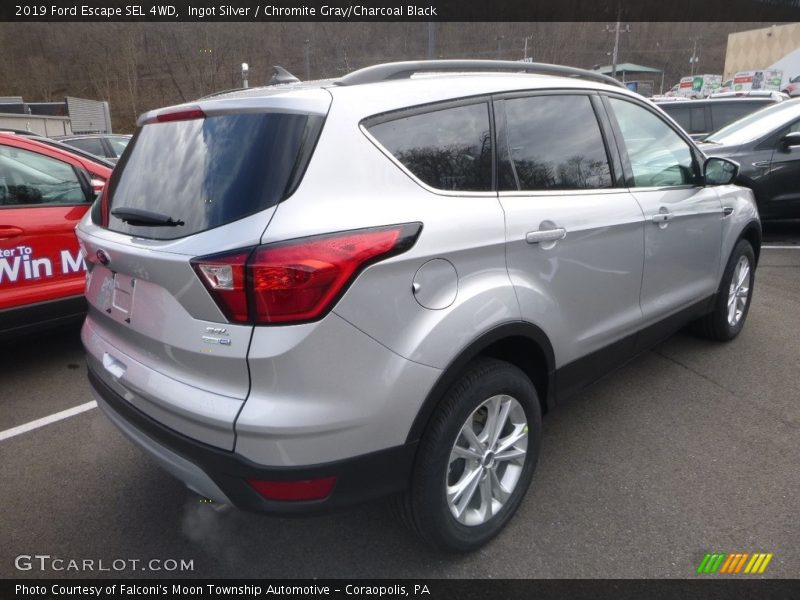 Ingot Silver / Chromite Gray/Charcoal Black 2019 Ford Escape SEL 4WD