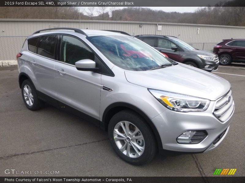 Ingot Silver / Chromite Gray/Charcoal Black 2019 Ford Escape SEL 4WD