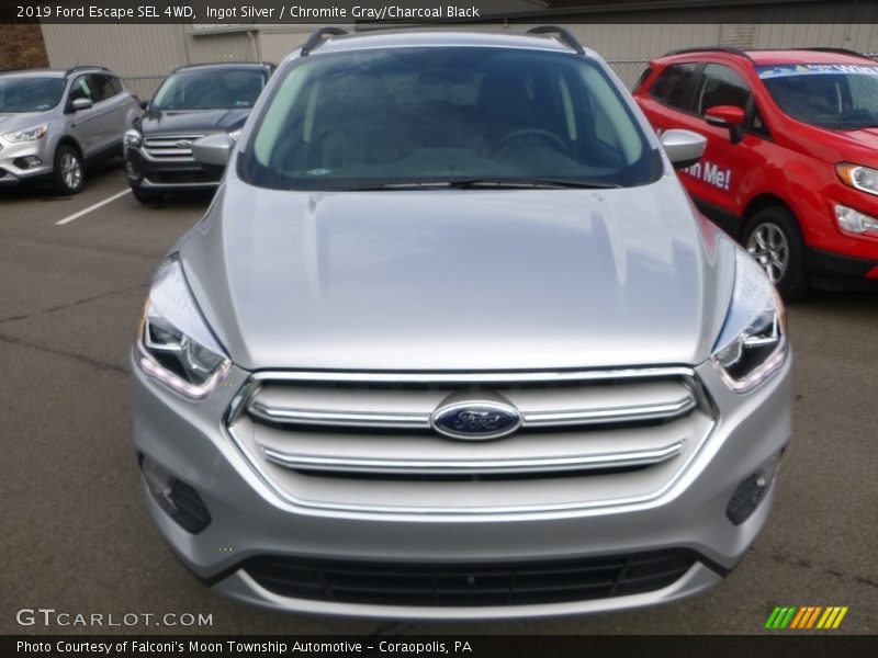 Ingot Silver / Chromite Gray/Charcoal Black 2019 Ford Escape SEL 4WD