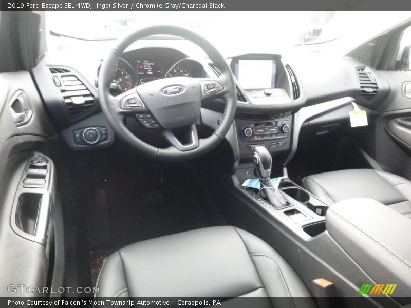 Ingot Silver / Chromite Gray/Charcoal Black 2019 Ford Escape SEL 4WD