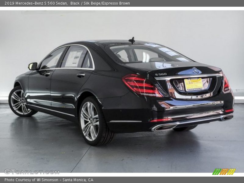 Black / Silk Beige/Espresso Brown 2019 Mercedes-Benz S 560 Sedan