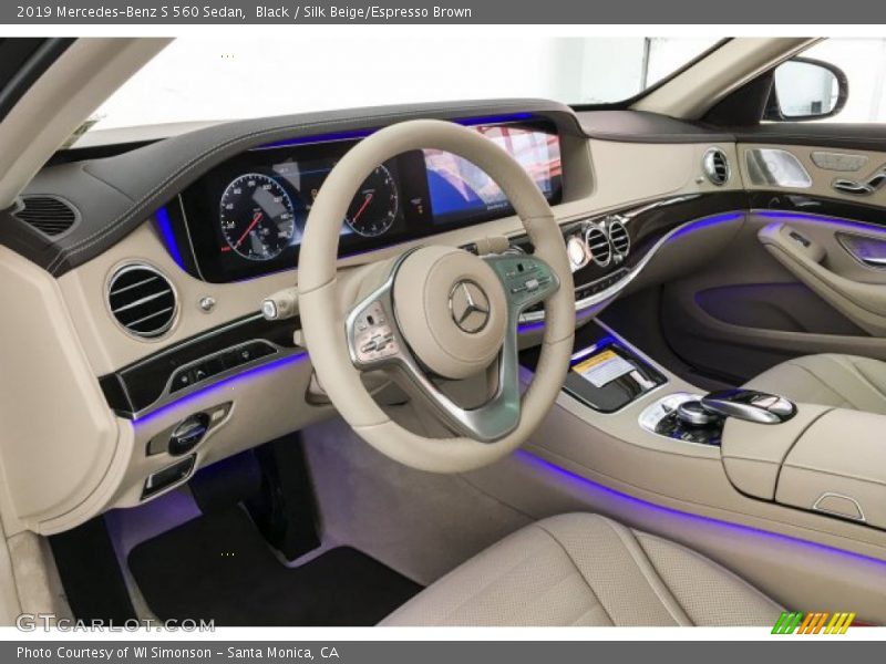 Black / Silk Beige/Espresso Brown 2019 Mercedes-Benz S 560 Sedan