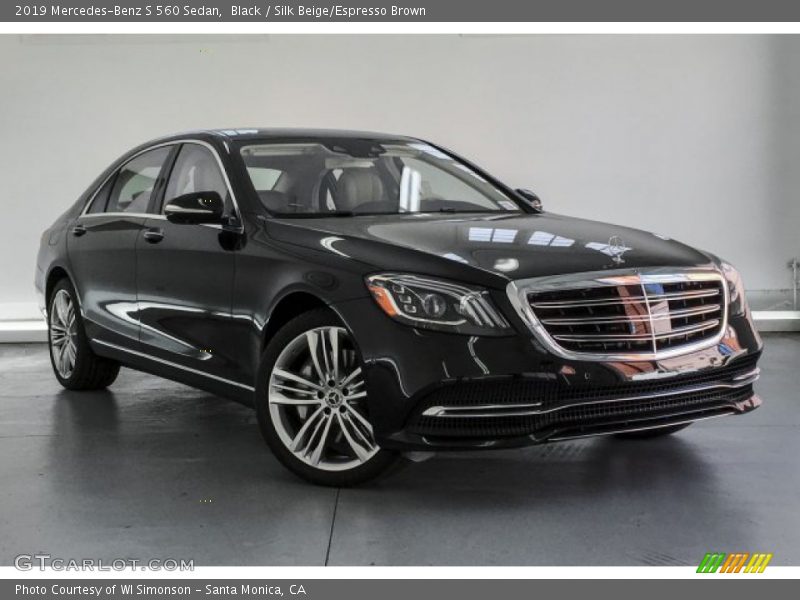 Black / Silk Beige/Espresso Brown 2019 Mercedes-Benz S 560 Sedan