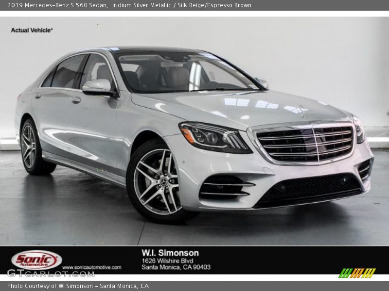Iridium Silver Metallic / Silk Beige/Espresso Brown 2019 Mercedes-Benz S 560 Sedan