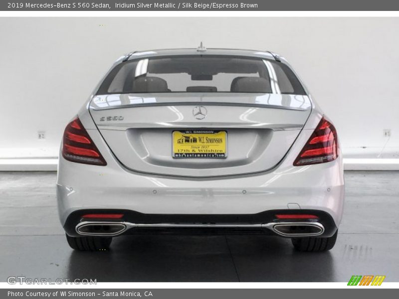 Iridium Silver Metallic / Silk Beige/Espresso Brown 2019 Mercedes-Benz S 560 Sedan